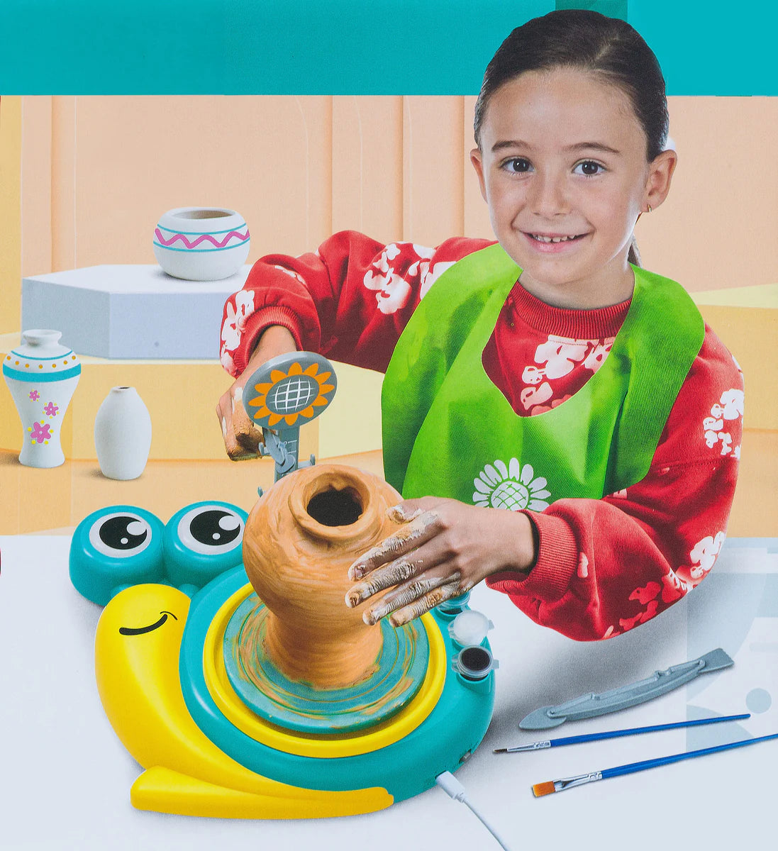 Stem Snail Clay Pottery Wheel Craft Kit - Image 4