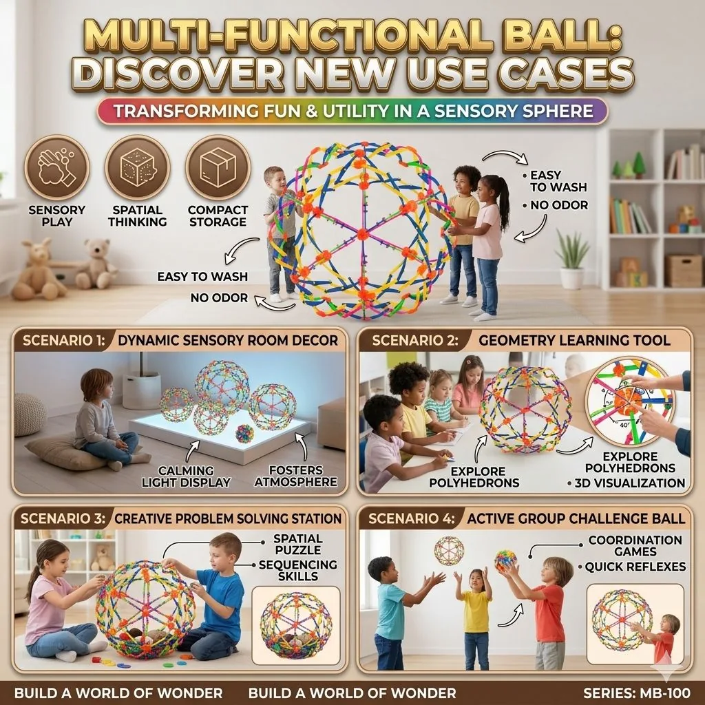 Stress-Relief Inflatable Rainbow Ball - 2 Pcs - Image 3