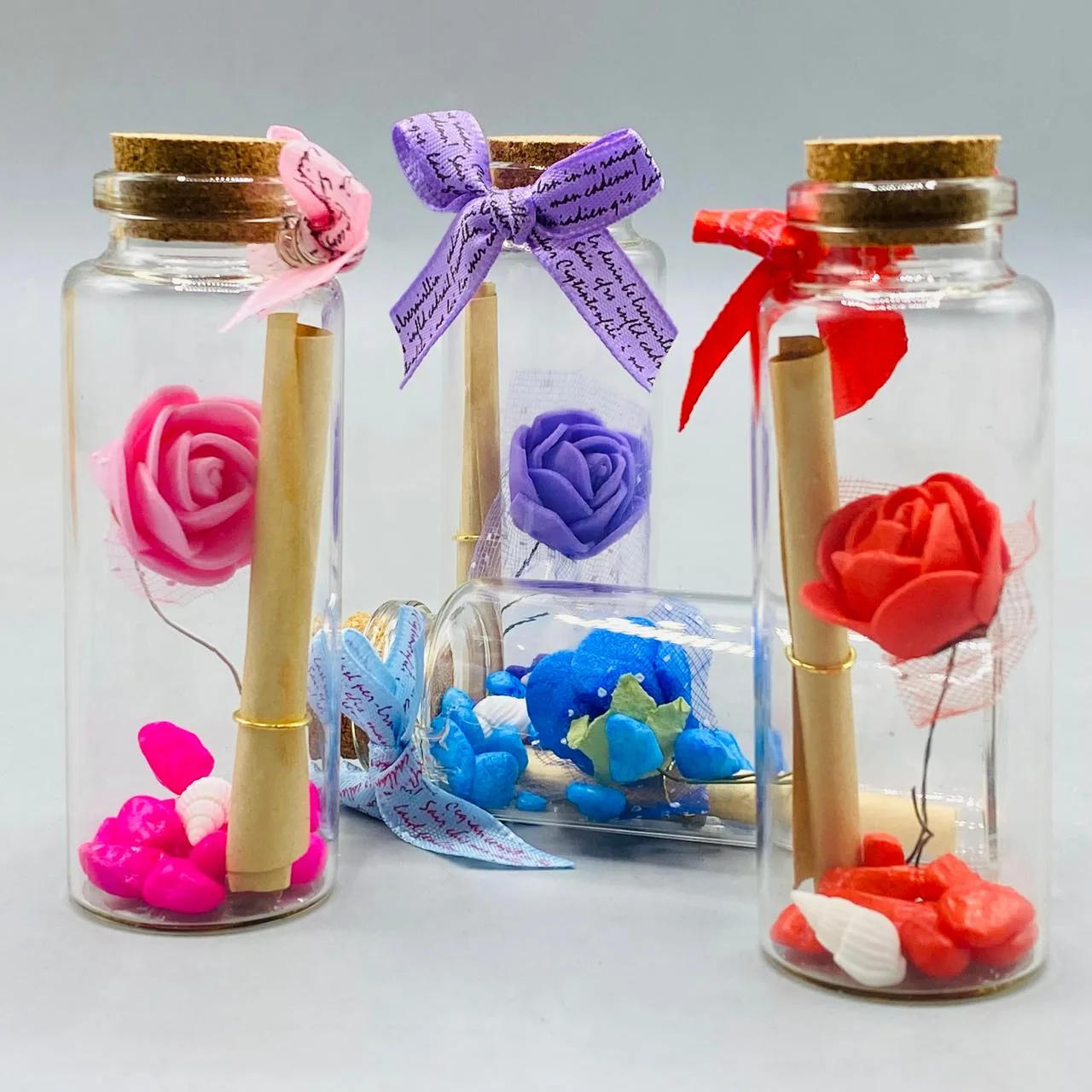 Rose Flower Message Bottle 1 Pcs - Image 4