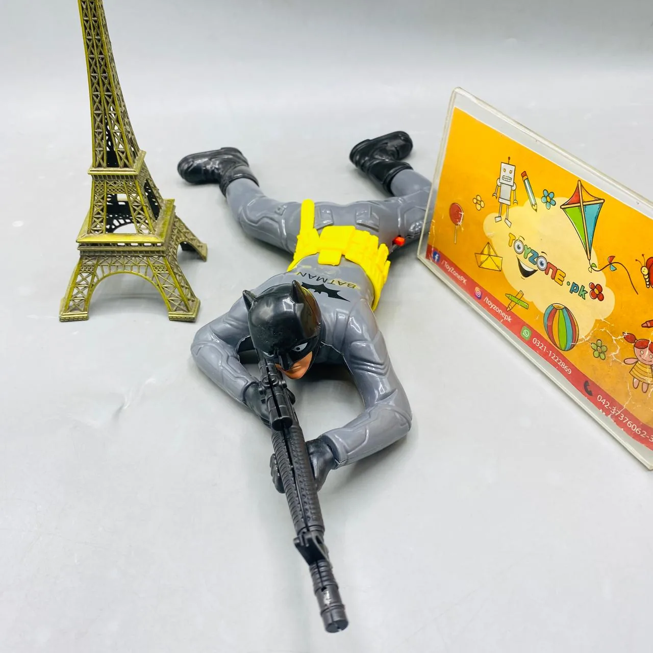 Tactical Batman Action Figure - Crawling Sniper Pose with Rifle - Image 3