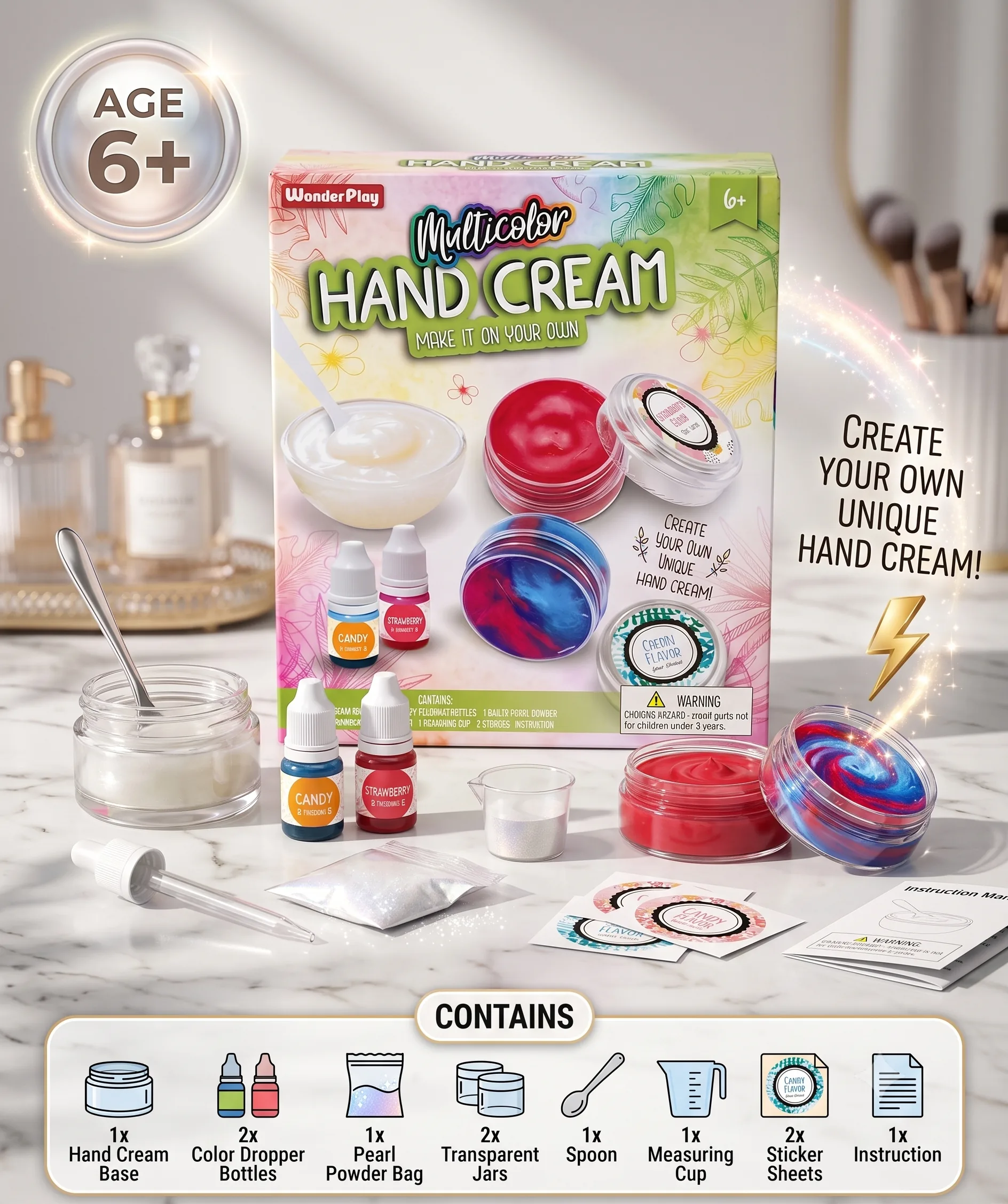 WonderPlay Multicolor Hand Cream – Make It On Your Own Kit - Image 2