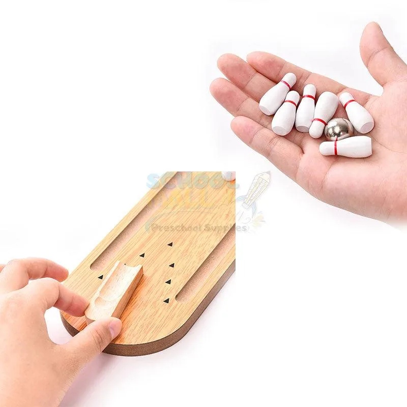 Wooden Bowling Spil Game - Image 3