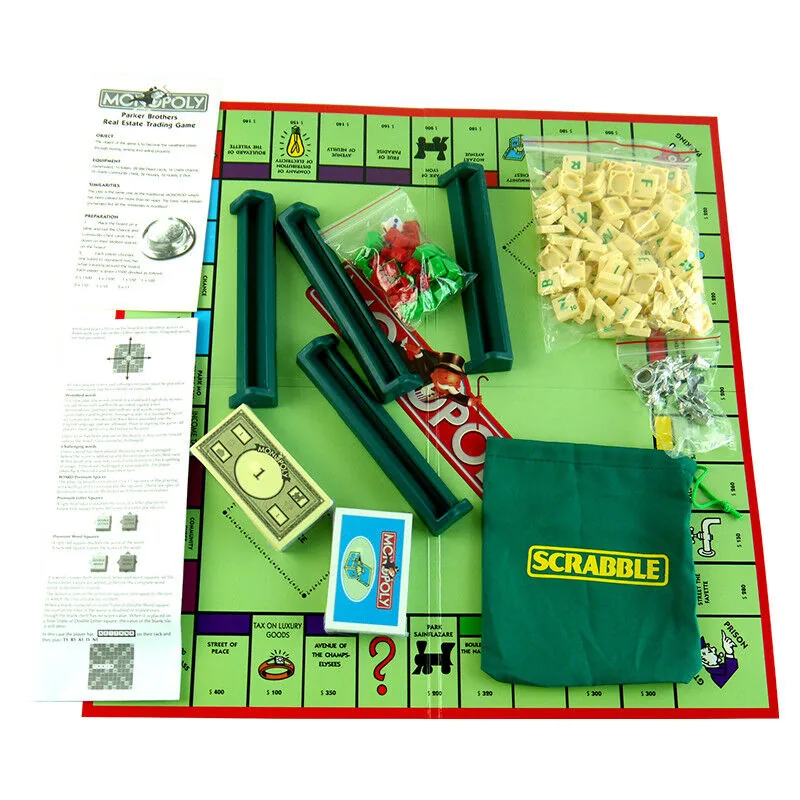 2 in 1 Scrabble & Monopoly Board Games - Image 5