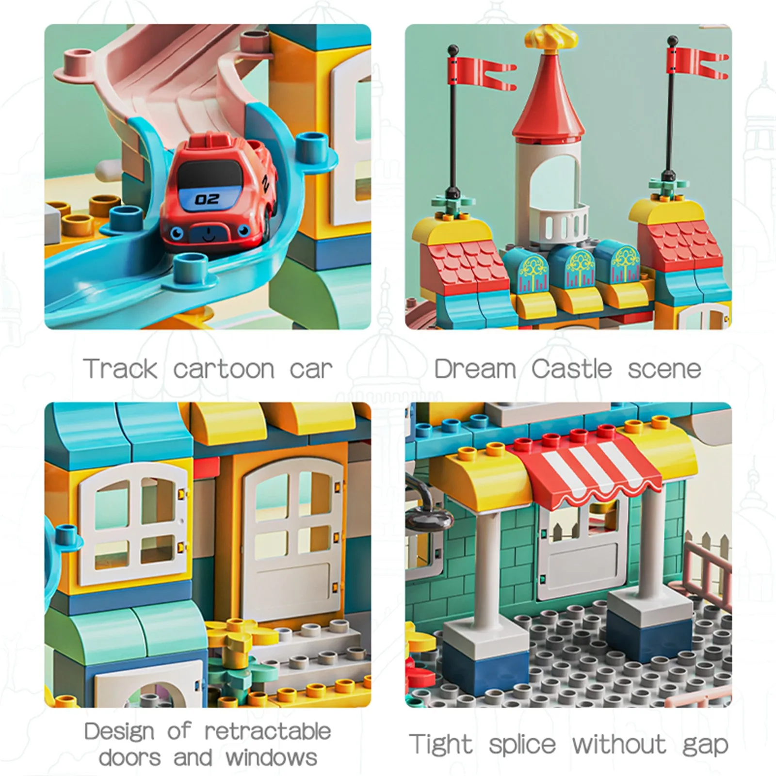 209pcs Dream Castle Track Blocks - Image 3