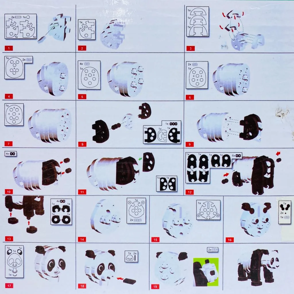 70 Pieces 3D Panda Puzzle Blocks - Image 3