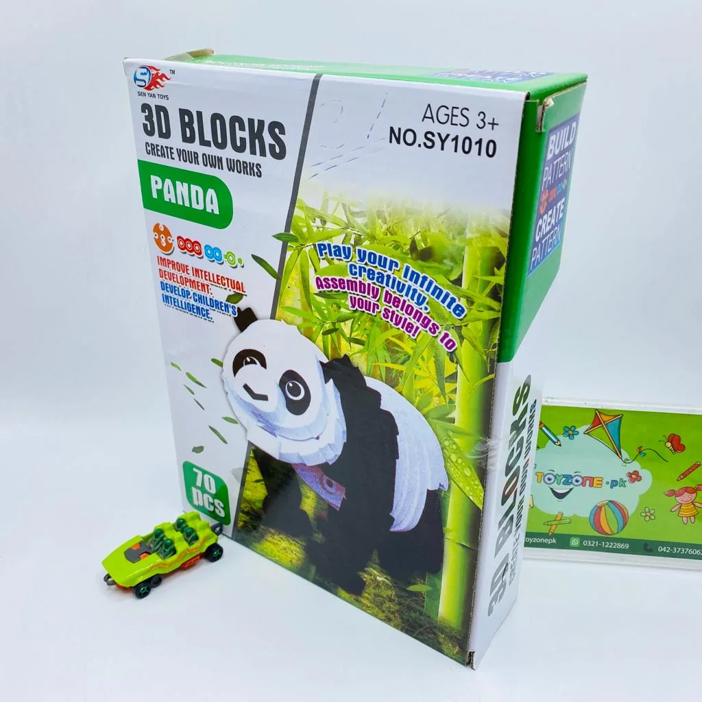 70 Pieces 3D Panda Puzzle Blocks - Image 4