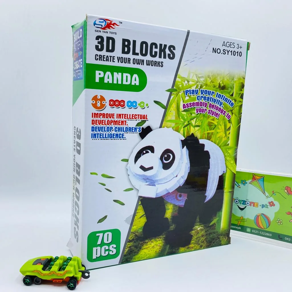 70 Pieces 3D Panda Puzzle Blocks - Image 5
