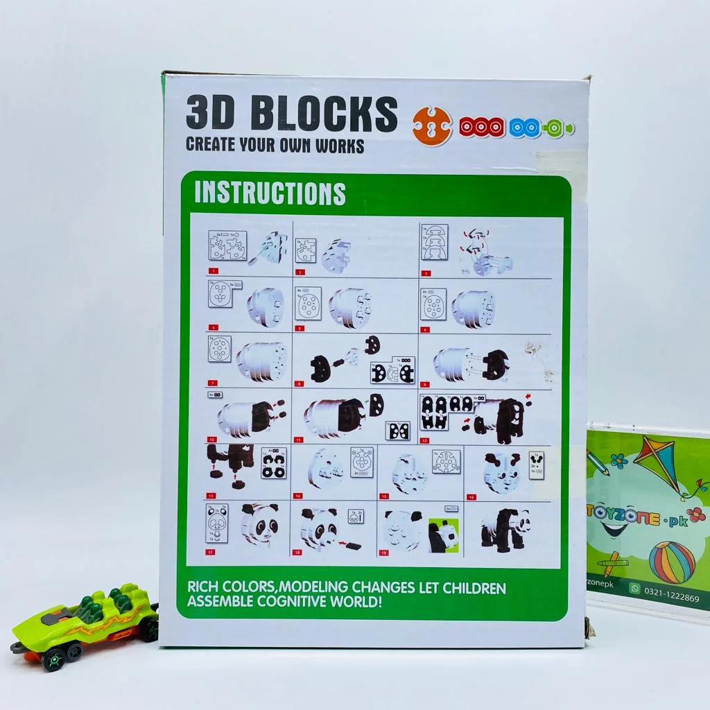 70 Pieces 3D Panda Puzzle Blocks - Image 6
