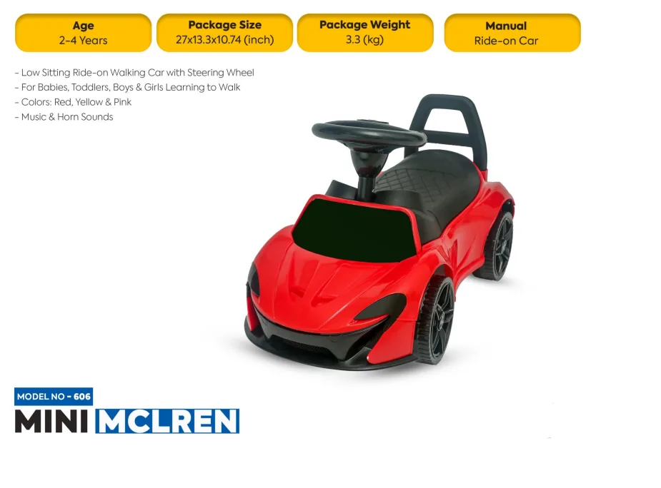 Baby Push Car - Mini Mclren - Image 9