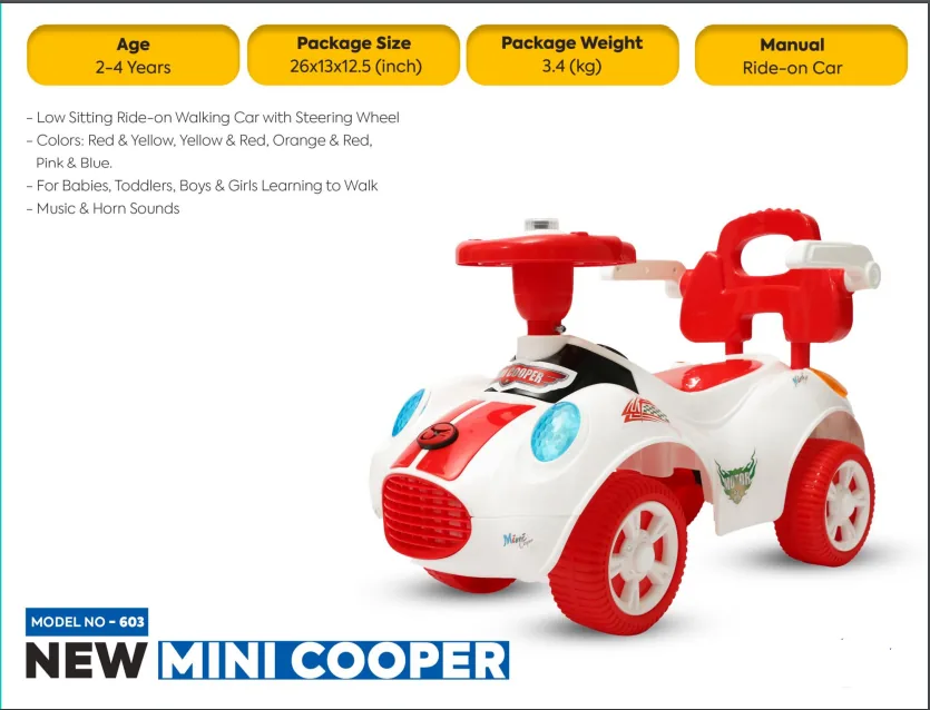 Baby Push Car - New Mini Cooper - Image 6