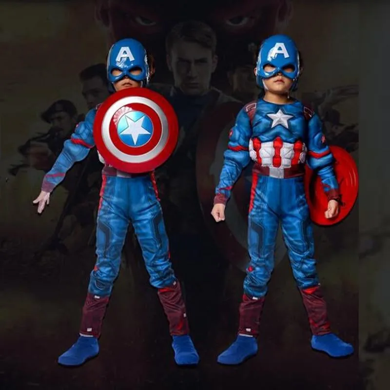 Captain America Muscle Costume For Kids - STO