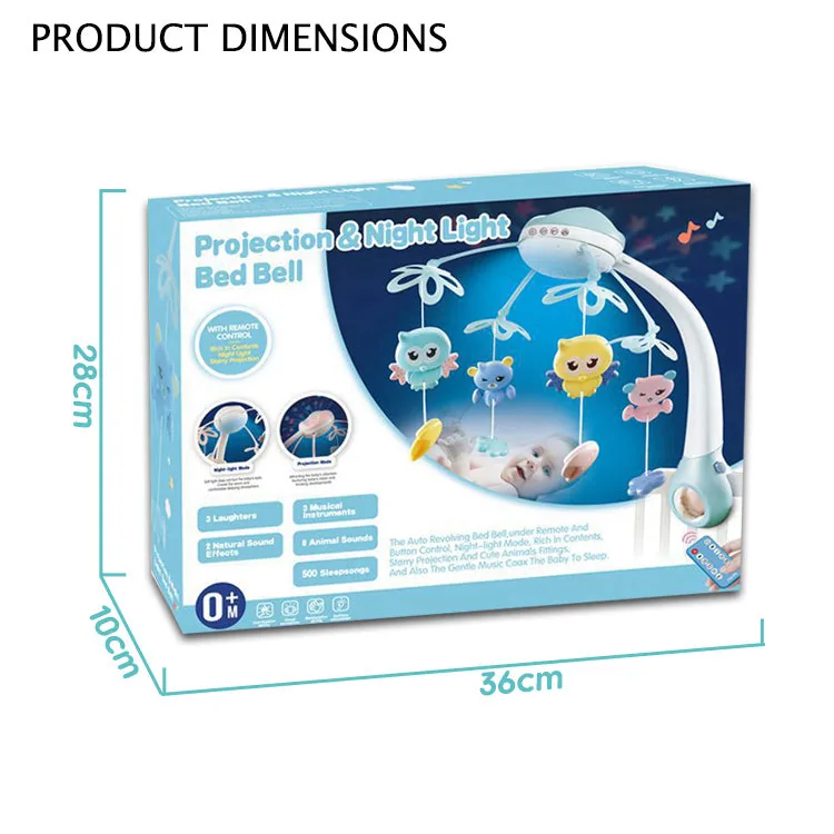 Cute Animal Projection & Night Light Bed Bell - Image 9