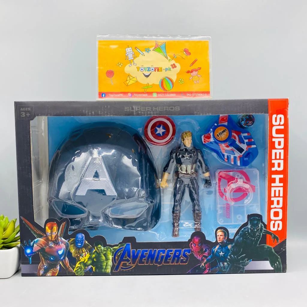 Disk Shooter With Captain America Figure And Light Mask - Image 5