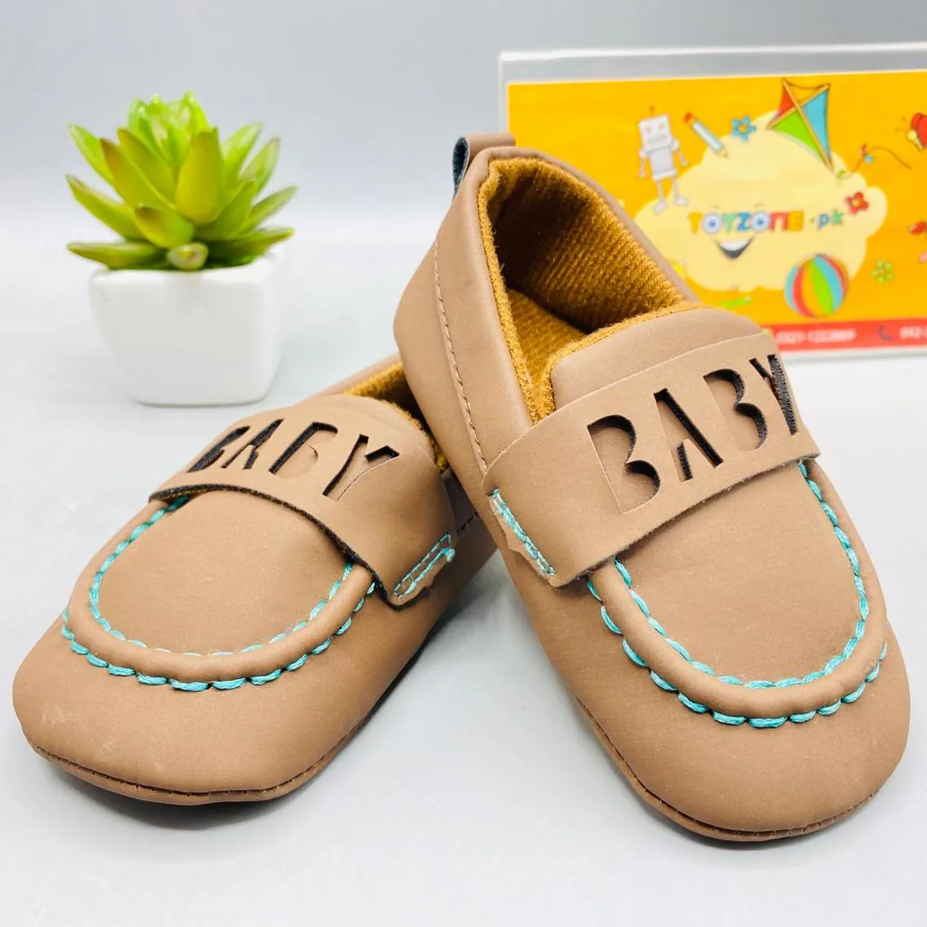 Flat Baby Shoes in Coffee Color