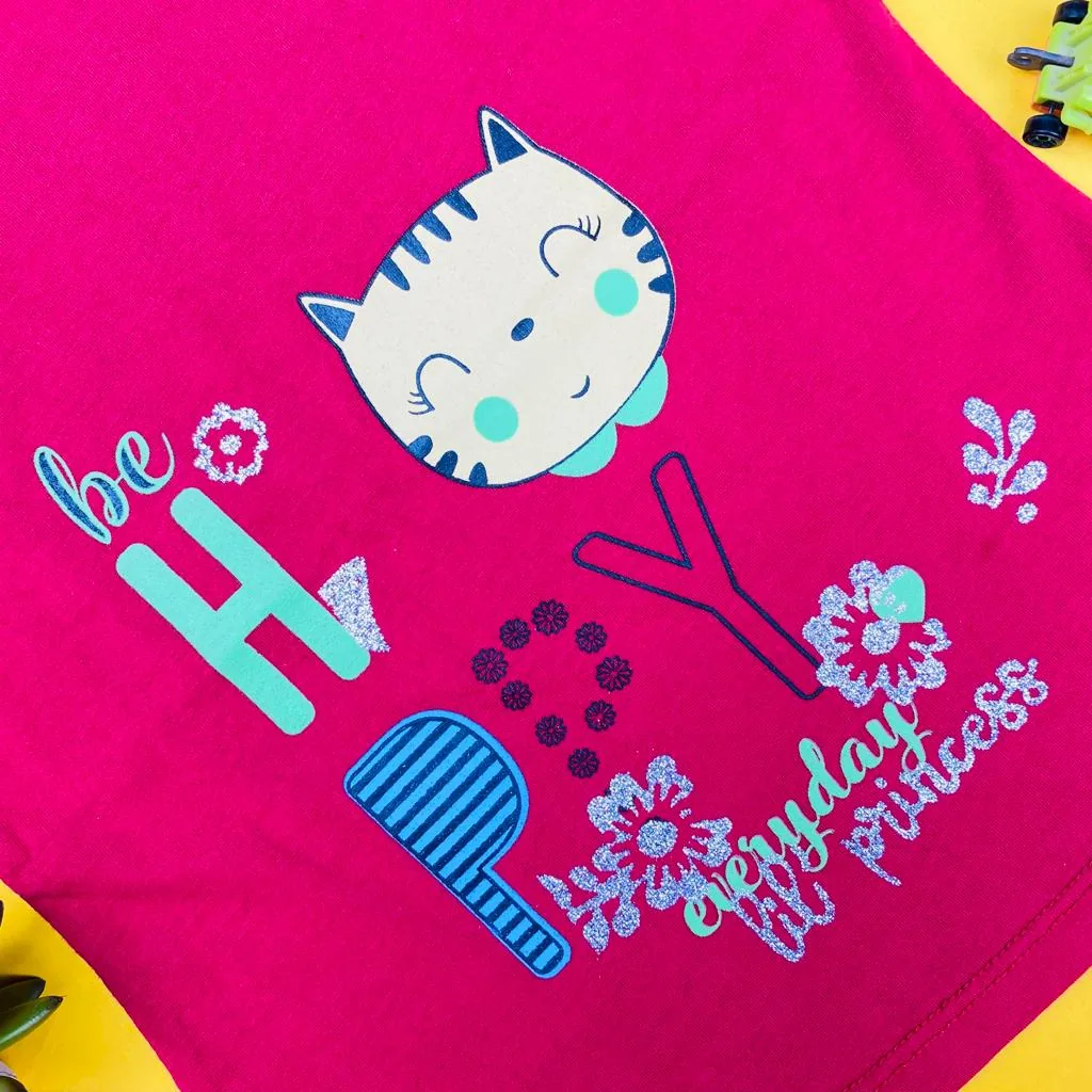 Hunny Bunny Kitty Printed T-shirt For Kids - Image 4