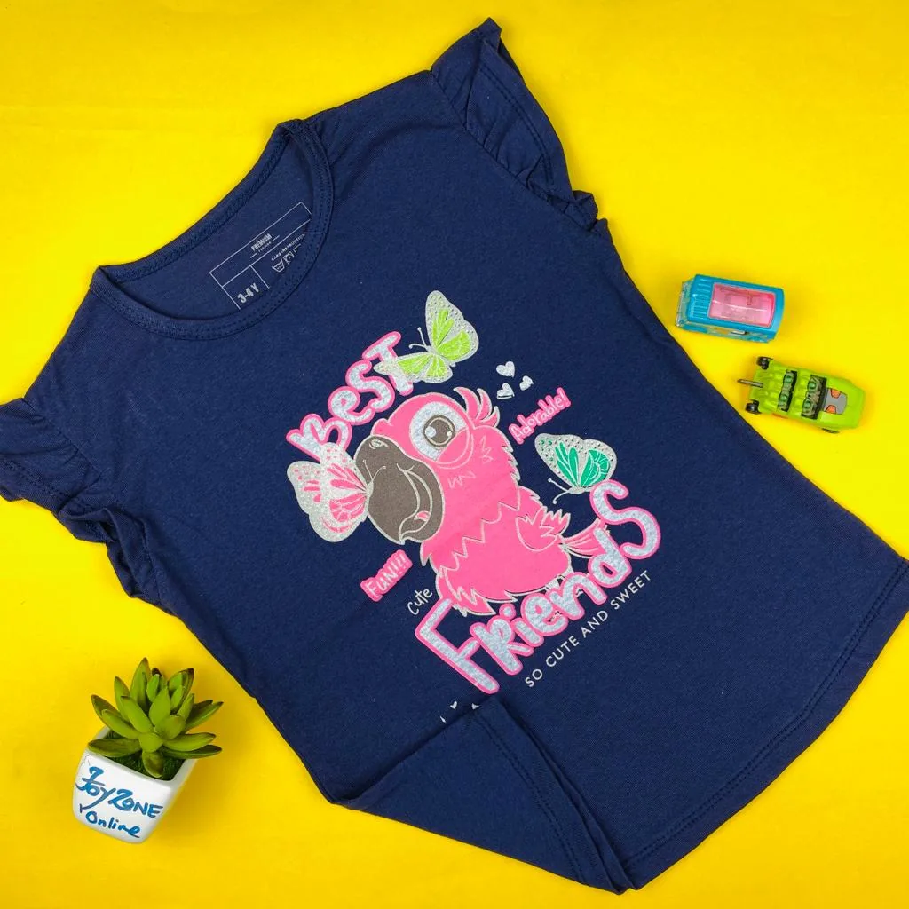 Hunny Bunny Parrot Printed T-Shirt For Kids - Image 2