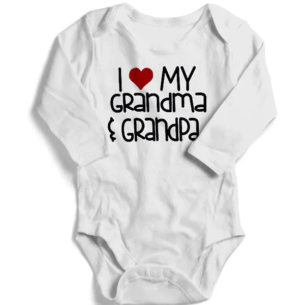 I Love My Grandma Grandpa Romper