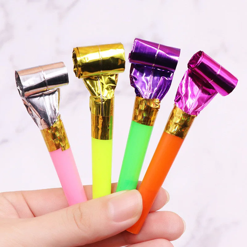 Kids Fun Toy Colorful Whistles - 10 Pcs