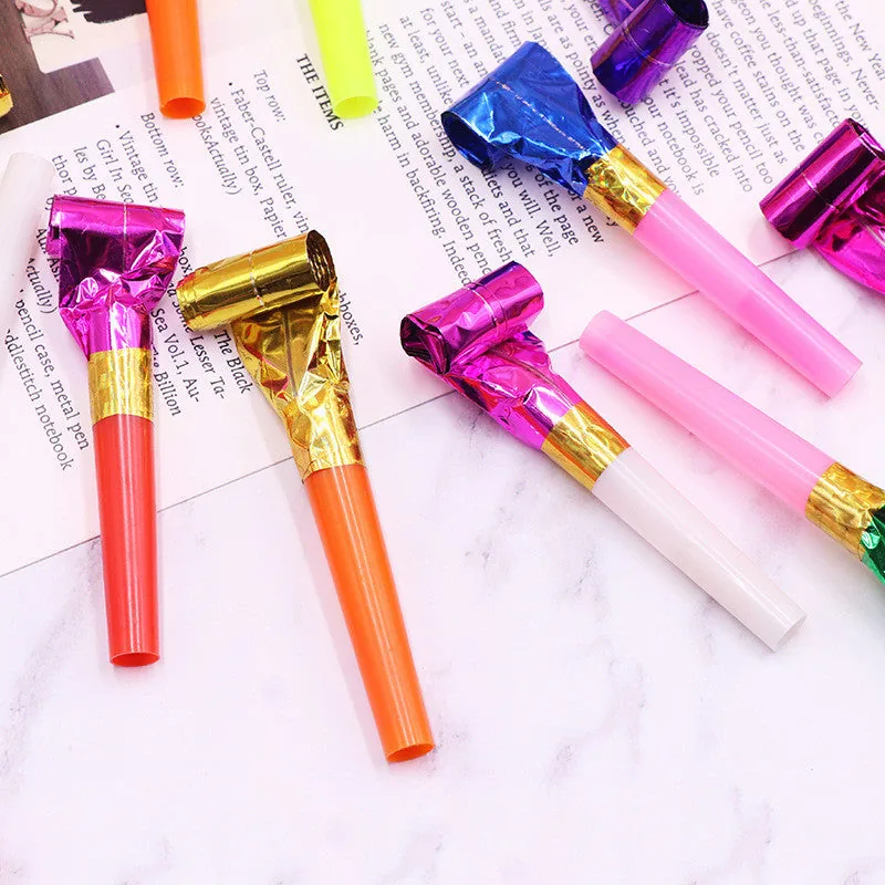 Kids Fun Toy Colorful Whistles - 10 Pcs - Image 2