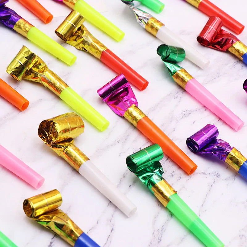 Kids Fun Toy Colorful Whistles - 10 Pcs - Image 3
