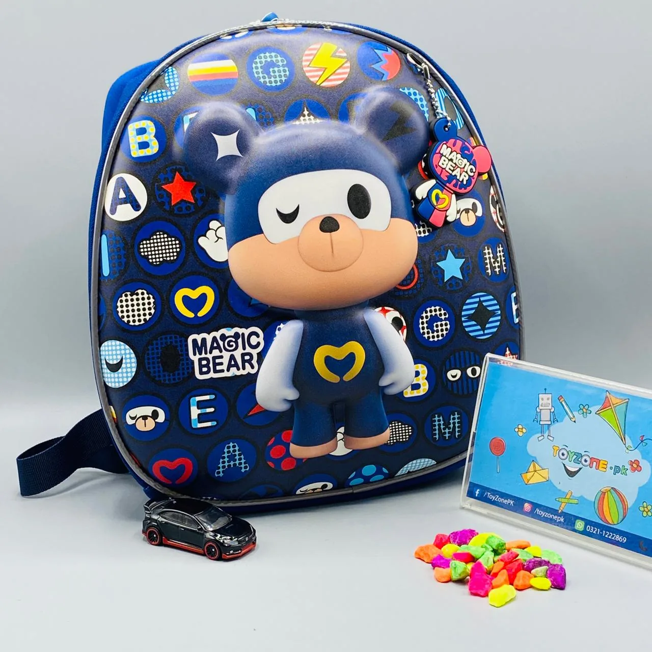 Magic Bear Shaped Blue School Backpack - TZP1 - Image 2