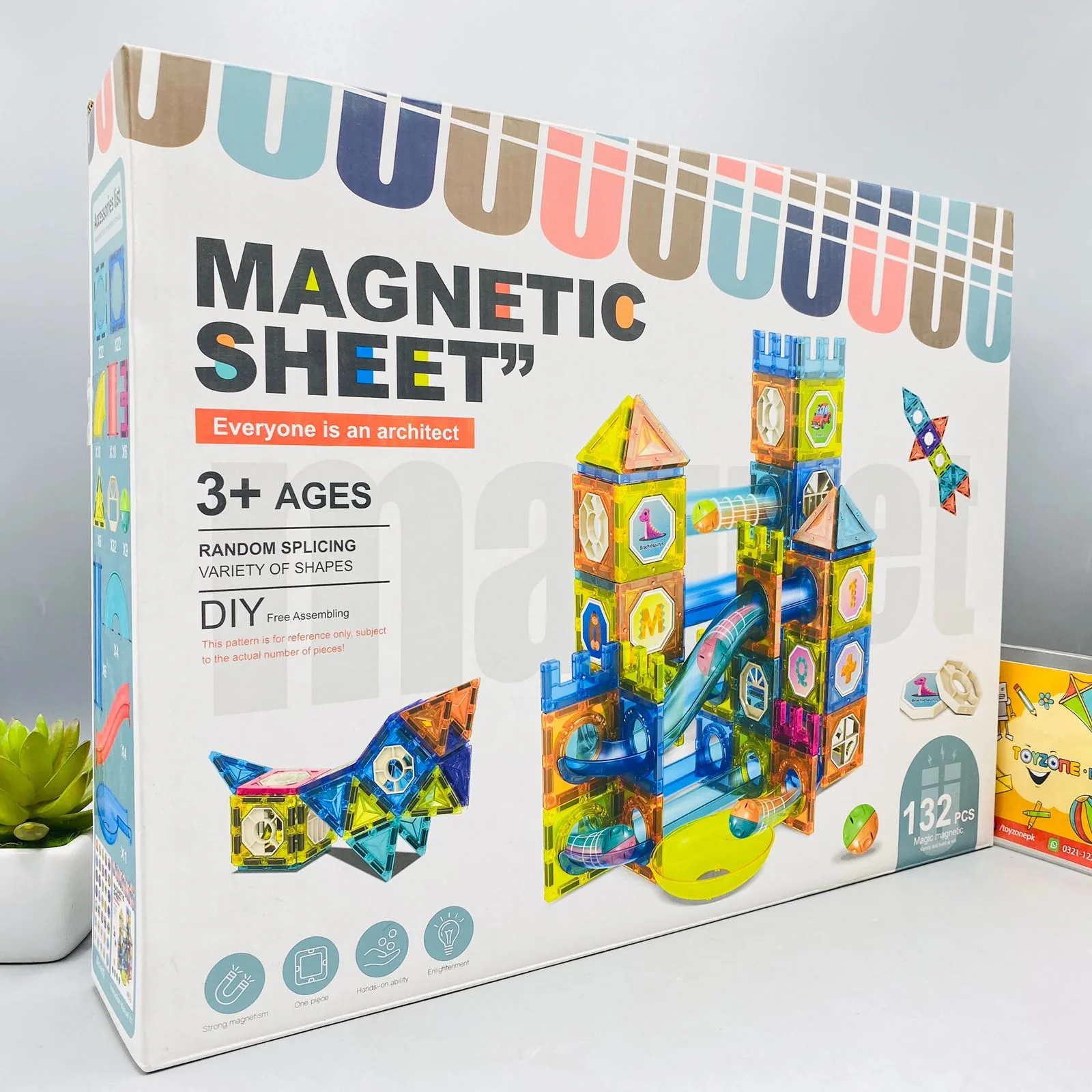 Magnetics Sheet 132 Pcs Blocks SET - Image 5