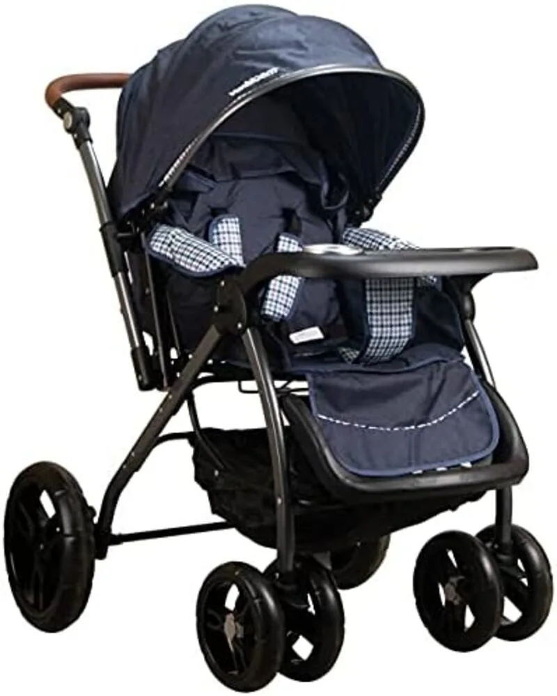Newborn Rubber Tyres Foldable Baby Stroller - Image 2