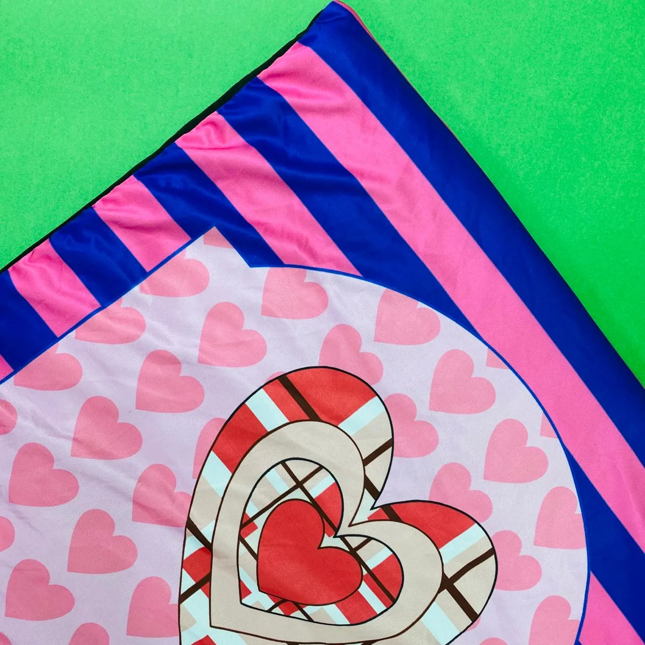Kids Praying Mat in a charming Pink and Blue Stripe Design - Image 4