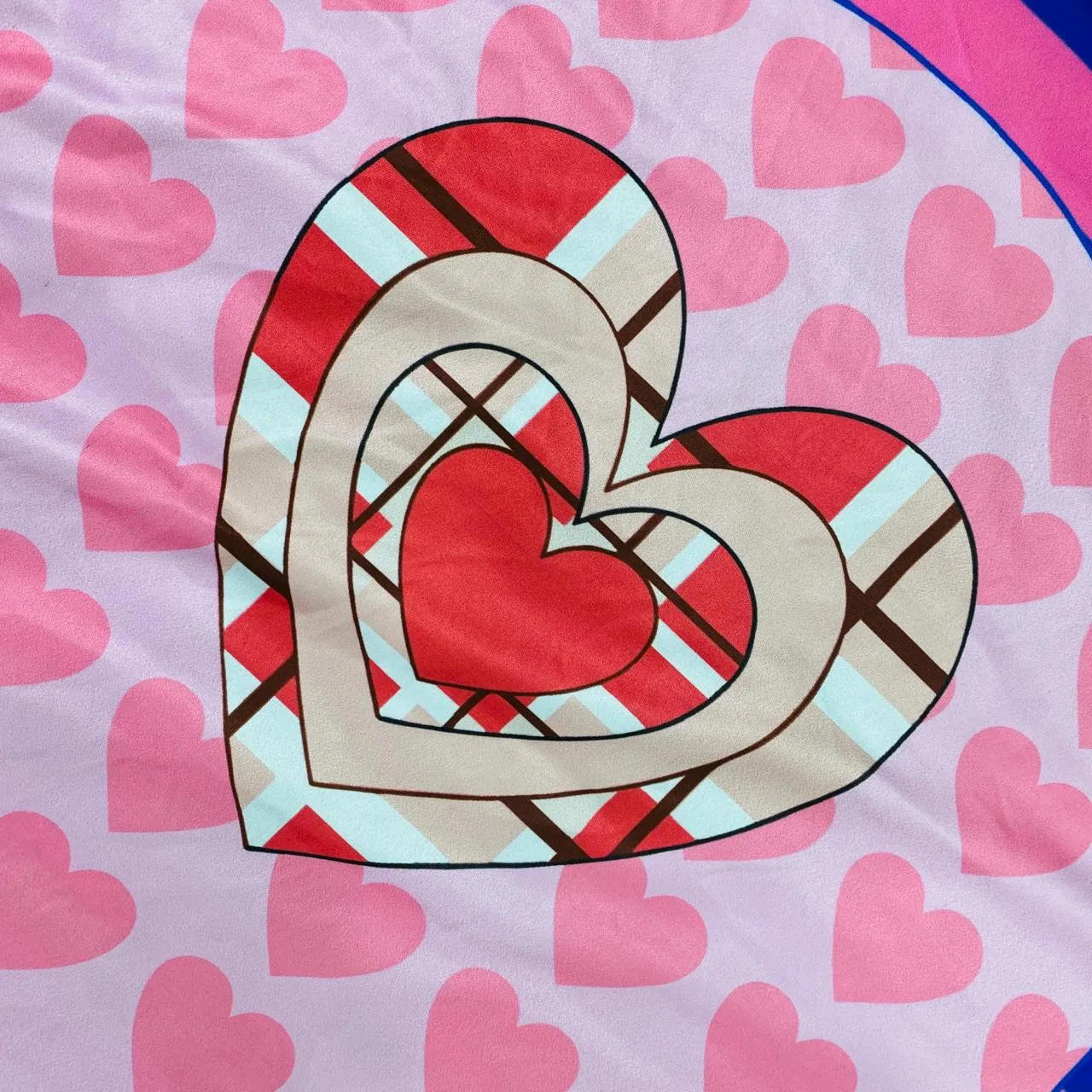 Kids Praying Mat in a charming Pink and Blue Stripe Design - Image 5