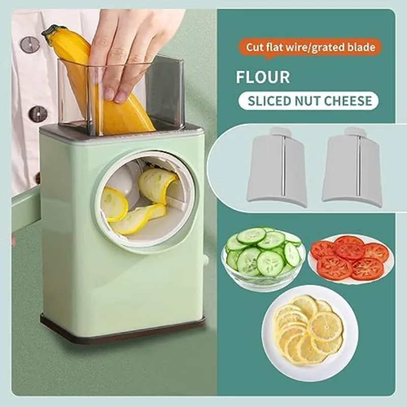 Rotary Cheese Grater 4 in 1 Multifunctional Vegetable Slicer - Image 5