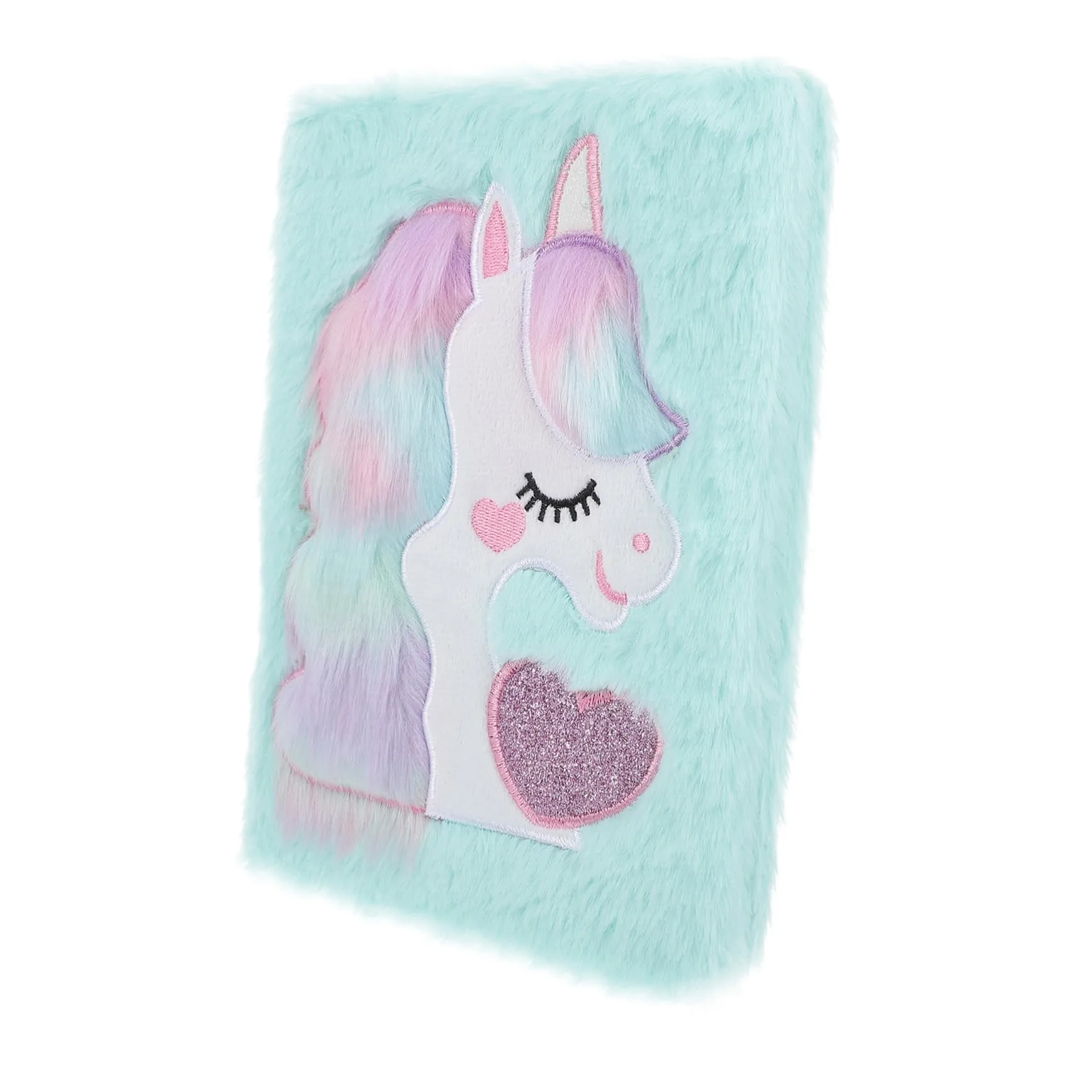 Unicorn Cartoon Plush Cover Notebook - Image 4