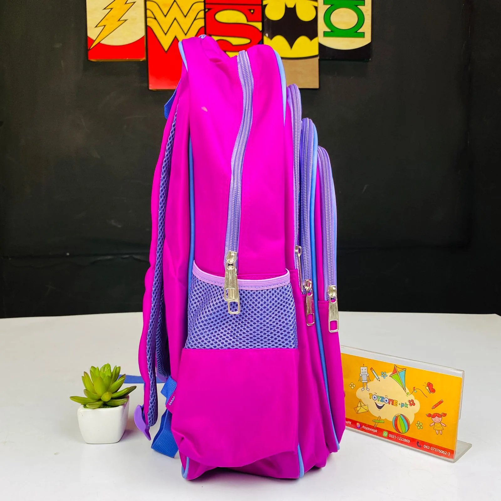 Unicorn Printed Purple School Bag For Kids - Image 3