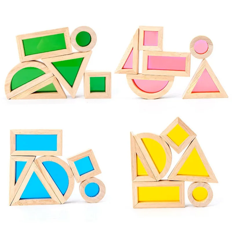 Wooden Acrylic Rainbow Blocks - Image 2